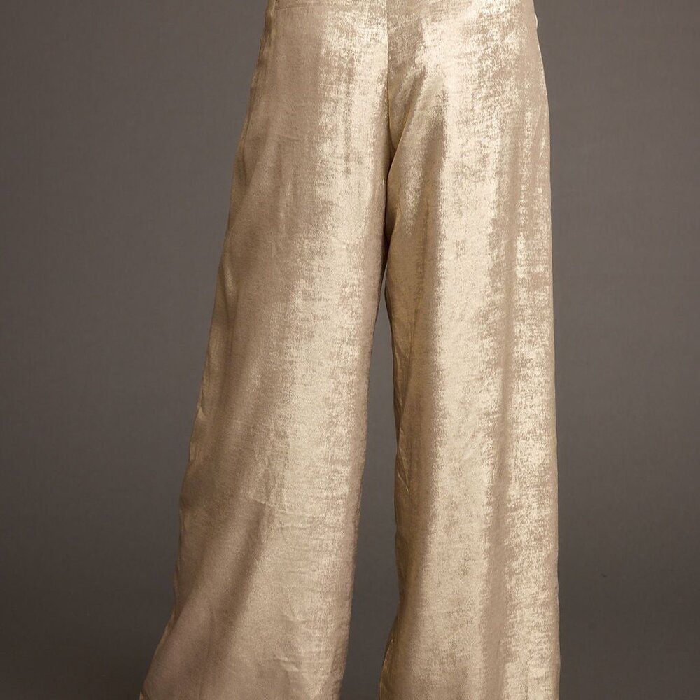 12th Tribe Waldorf Gold Shimmer Trousers (Size S) - Picture 2 of 3